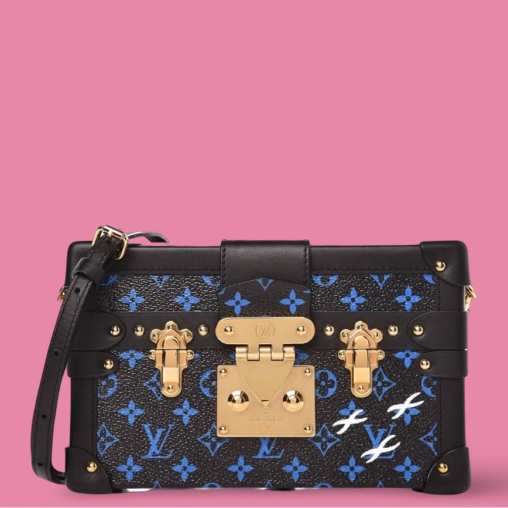 Louis Vuitton Monogram Petite Malle Blue Black